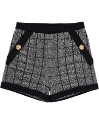 Balmain - Shorts Cotton Tweed - Lyst
