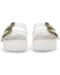 Versace Jeans Couture - Chain-Detail Platform Slide Sandals - Lyst