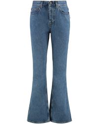Burberry - Burberry High-Rise Bootcut Stretch Jeans - Lyst