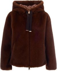 Herno - Bomber Jacket Soft Faux Fur - Lyst