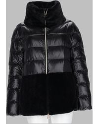 Herno - Quilted Puffer Coat With Faux Fur Panels - Lyst