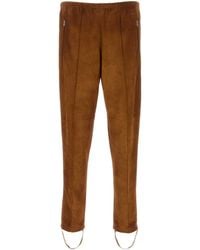 Prada - Caramel Suede Pant - Lyst