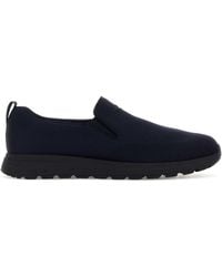 Prada - Dark Jersey Slip Ons - Lyst
