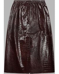 Alysi - 100% Leather Mini Skirt - Lyst