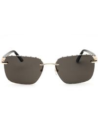Chopard - Rectangular Metal Sunglasses For - Lyst