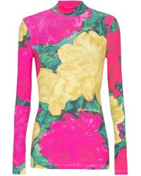 Balmain - Printed High-Neck Top - Lyst