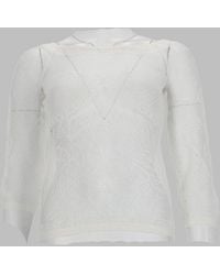 Alberta Ferretti - Elegant Viscose Net Knit Mini Top For - Lyst