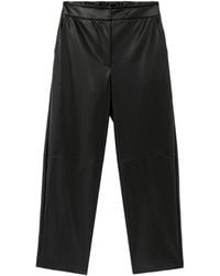 Alpha Studio - High-Waist Faux Leather Straight-Leg Pants - Lyst