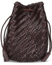 Dragon Diffusion - Woven Leather Drawstring Bucket Bag - Lyst