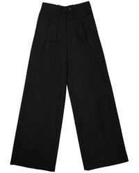 Nine:inthe:morning - High-Waist Wide-Leg Wool Trousers - Lyst