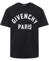 Givenchy - Logo Print Straight Fit Cotton T-Shirt - Lyst