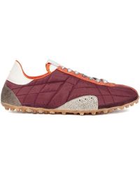 Maison Margiela - Quilted Burgundy Sneakers With Suede Accents - Lyst