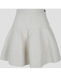 Vivetta - Float Bottom Canvas Mini Skirt - Lyst