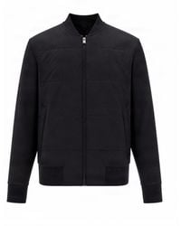BOSS - Padded Zip Front Bomber Jacket - Lyst