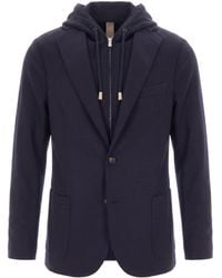 Eleventy - Hooded Blazer Jacket - Lyst