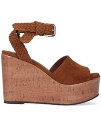Jimmy Choo - Jori 100 Suede Wedge Sandals - Lyst