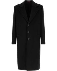 Gucci - Wool Blend Coat Viscose - Lyst