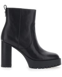 Pinko - Clara Leather Ankle Boots - Lyst