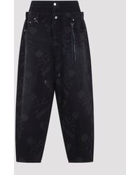 Mastermind Japan - Aloha Wide Fit Easy Denim Pants - Lyst