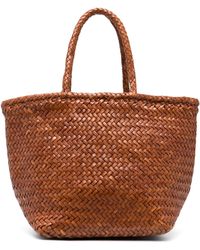 Dragon Diffusion - Mini Leather Handbag With Braided Handles (18Cm X 35Cm) - Lyst