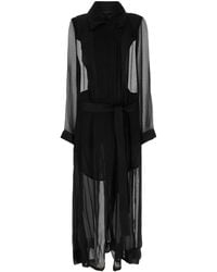 Ann Demeulemeester - Crepe Georgine Trench Coat - Lyst