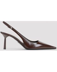 Prada - Calf Leather Pumps With 7.5Cm Heel - Lyst