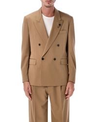 Lardini - Double-Breasted Tailored Blazer Jacket - Lyst