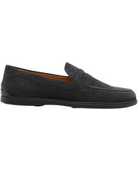 Tod's - Calf Suede Leather Flat Shoes - Lyst