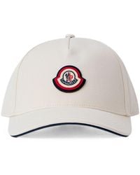 Moncler - Baseball Cap With Embroidered Front Logo Patch, Curved Brim & Eyelet Vents - Lyst