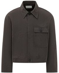Studio Nicholson - Cropped Overshirt Jacket - Lyst