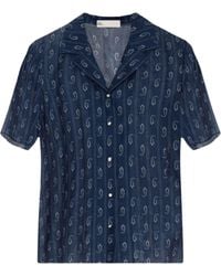 Tory Burch - Cotton And Silk Short-Sleeve Button-Up Shirt - Lyst