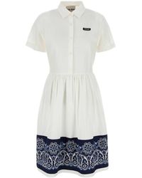 Miu Miu - Cotton Blend Shirt Dress - Lyst