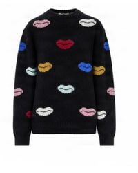 Fiorucci - Allover Lip Print Crewneck Sweater - Lyst