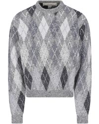 ERL - Argyle Knit Sweater - Lyst