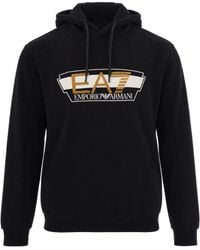 EA7 - Logo Graphic Pullover Hoodie - Lyst