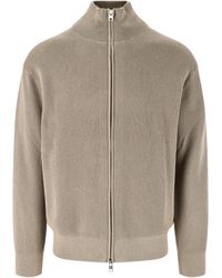Closed - Ribbed Knit Zip-Up Sweater Jacket - Lyst