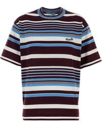 Prada - Stripes Crew Neck T-Shirt - Lyst