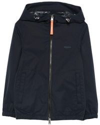 Woolrich - Hooded Zip-Up Jacket With Elasticated Hem And Front Pockets For Boys - Lyst