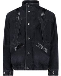 Sacai - Structured Jacket With High Collar And Zipper Closure - Lyst