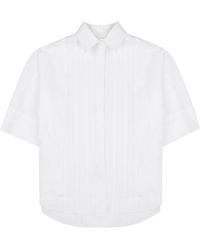 P.A.R.O.S.H. - Pleated Cotton Shirt - Lyst