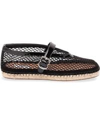 Alaïa - Fishnet Espadrille Sandals - Lyst