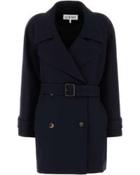 Loewe - Wool Blend Coat - Lyst