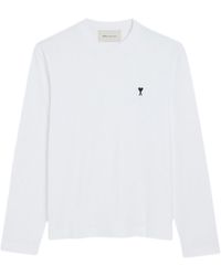 Ami Paris - Long-Sleeve T-Shirt With Contrasted Ami D Logo - Lyst
