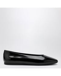 Prada - Brushed Leather Ballet Flats - Lyst