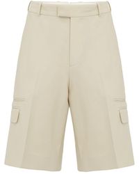 McQueen - Tailored Cotton Shorts - Lyst