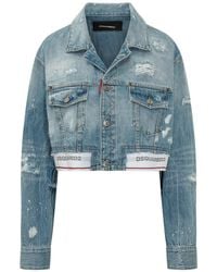 DSquared² - Mini Short Jacket With Buttoned Pockets - Lyst