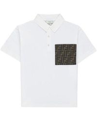 Fendi - Short-Sleeved Jersey Junior Polo Shirt - Lyst