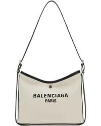 Balenciaga - Logo-Print Canvas Shoulder Handbag - Lyst