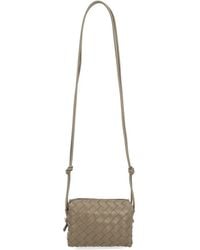 Bottega Veneta - Loop Mini Intrecciato Leather Shoulder Bag - Lyst