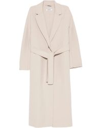 Max Mara - Hand-Sewn Double-Drap Pure Virgin Wool Robe Jacket With Small Lapel Collar And Belt - Lyst